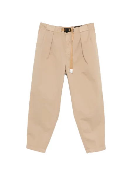 Pantaloni de bumbac White Sand alb
