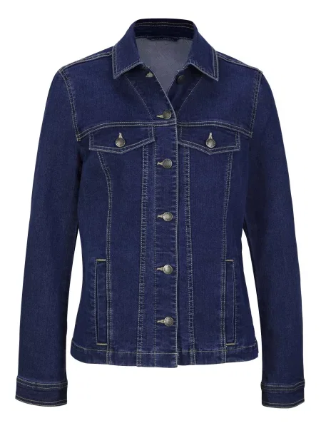 Bonprix Geacă de primăvară-toamnă denim albastru