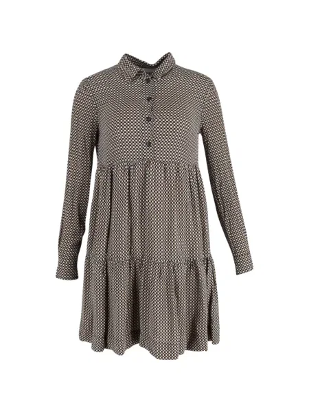 Rochie maxi Ganni lungă de costum maro