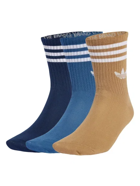 ADIDAS ORIGINALS Κάλτσες Crew 3 Pairs άμμος / μπλε μαρέν / γαλάζιο λευκό