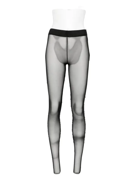 Leggings Rhizome din tul negru