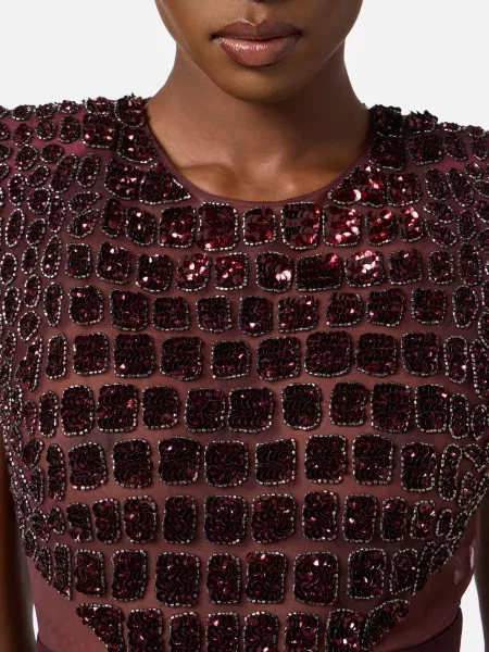 Платье Elisabetta Franchi бордовое