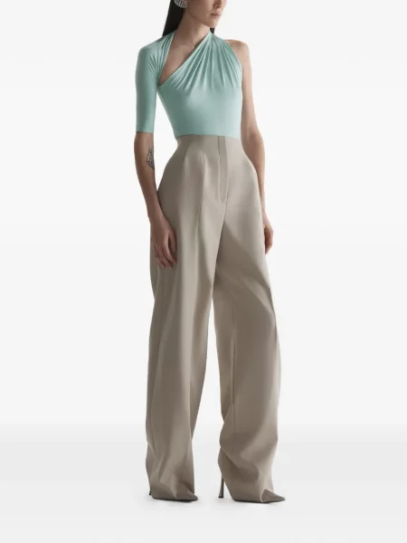 Tricou Mugler drapate albastru