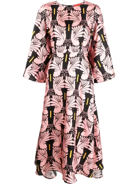 Rochie La Doublej de mătase de costum roz