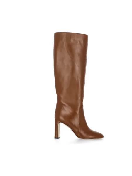 Botki Stuart Weitzman skórzane brązowe