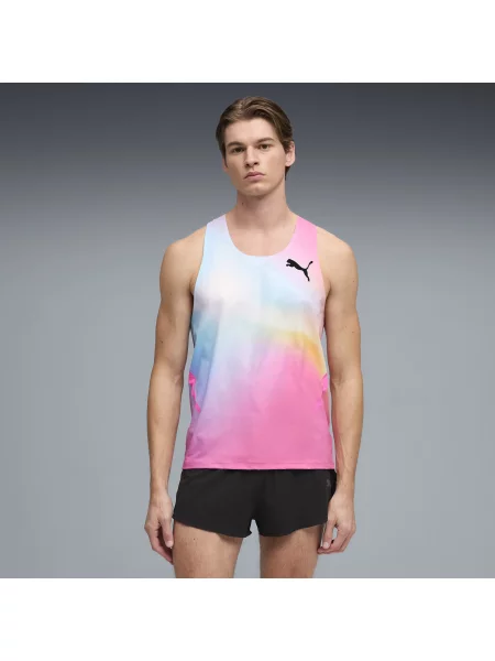 PUMA koszulka bez rękawów do biegania Lightspeed ULTRAWEAVE Graphic Odzież S różowy