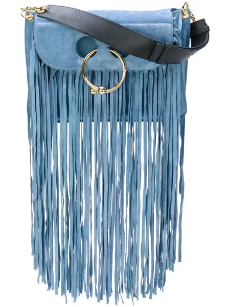 Geantă de mână Jw Anderson cu franjuri albastru