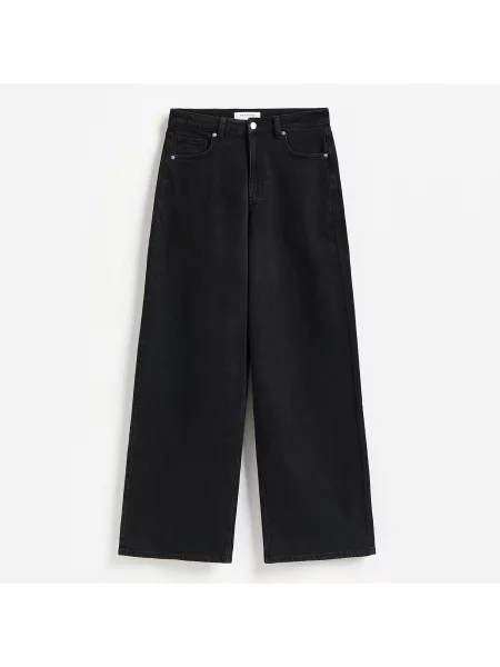 Reserved Wide leg comfort farmer fekete
