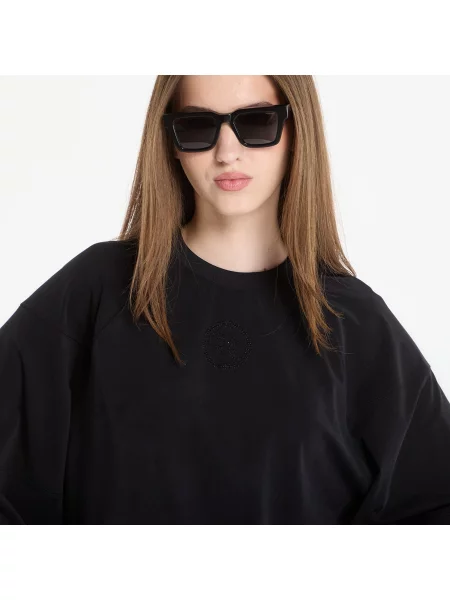 Суитшърт Guess Jeans Cn Mini 4G Logo Sweatshirt Jet Black S черно