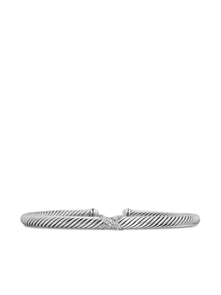 Brăţară David Yurman clasică argintiu