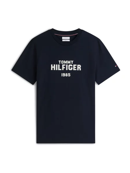 TOMMY HILFIGER Tricou Brand Love bleumarin alb