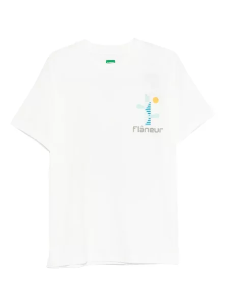 Tricou Flâneur cu imagine alb