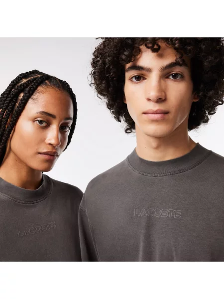 Lacoste Koszulka Loose Fit Jersey czarna
