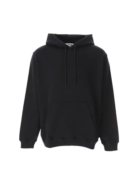 Bluza z kapturem Msgm z kapturem z logo czarna