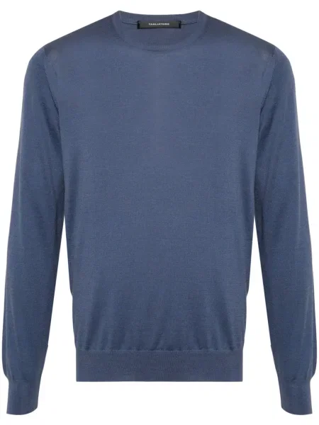 Džemper Tagliatore s okruglim izrezom plava