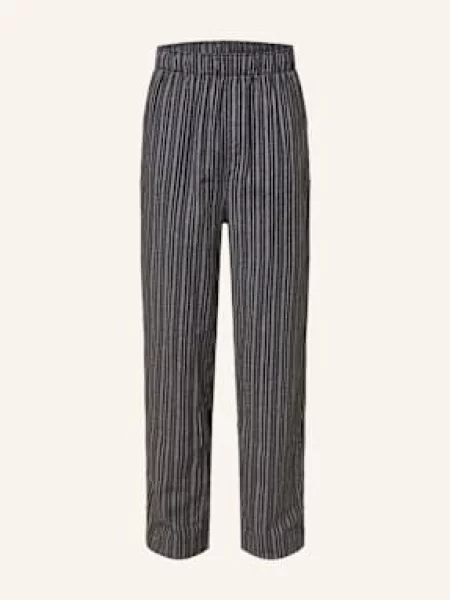 Calvin Klein Pyžamové Kalhoty Flannel Sleep Z Flanelu tmavě šedá šedá