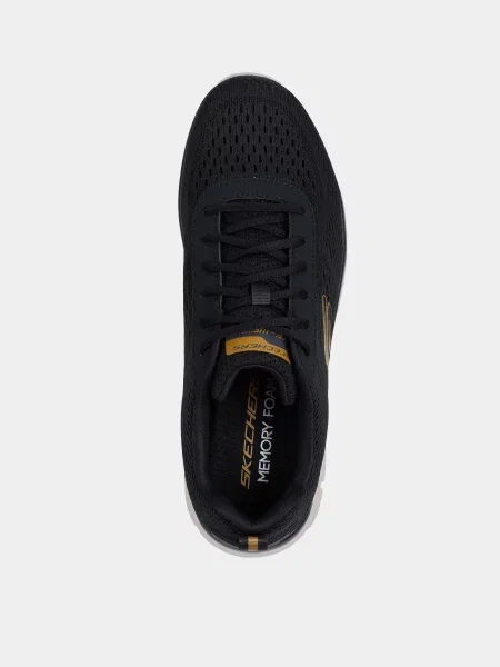 Кожаные повседневные кроссовки Skechers для бега черные