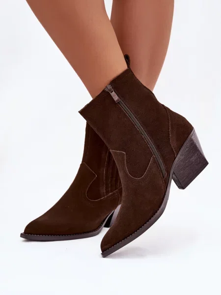 Botine Boto din piele cowboy negru