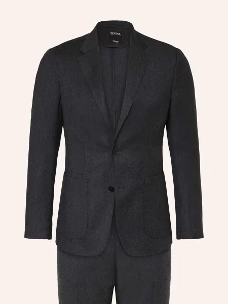 Zegna Garnitur Extra Slim Fit grau szary