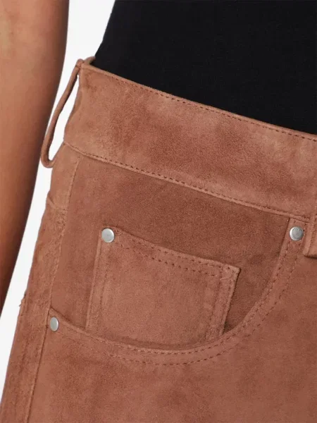 Pantaloni Arma din piele de căprioară maro