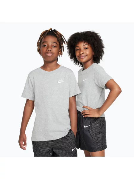 Gyermek póló Nike Sportswear dark grey heather. Méret: szürke