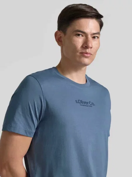 T-shirt o kroju regular fit z czystej bawełny S.oliver Red Label