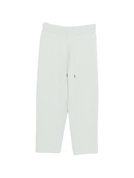 Spodnie dresowe Moncler o krotszym kroju zielone