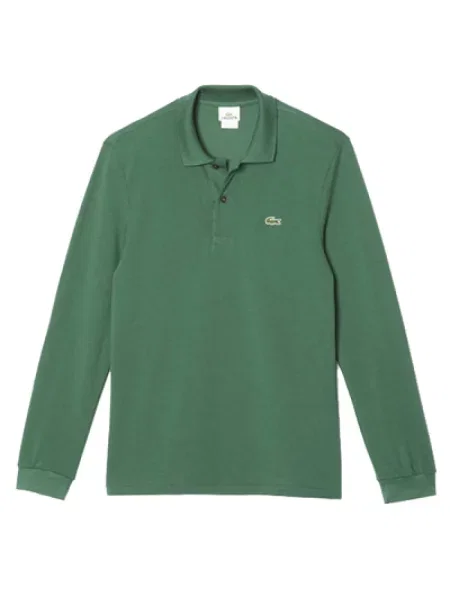 Lacoste longsleeve gładki zielony