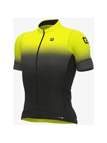 Koszulka z krótkim rękawem Alé PRS Gradient fluo żółta M czarna