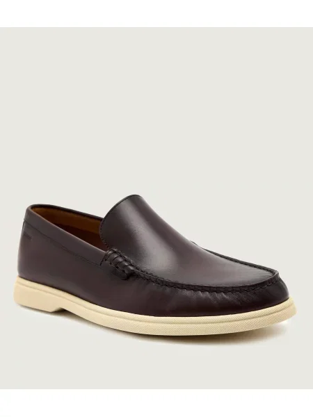 BOSS BLACK De piele mocasini Sienne negru