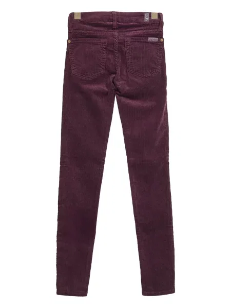 Pantaloni 7 For All Mankind de catifea cord roșu