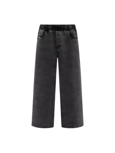 Szerokie jeansy Diesel czarne