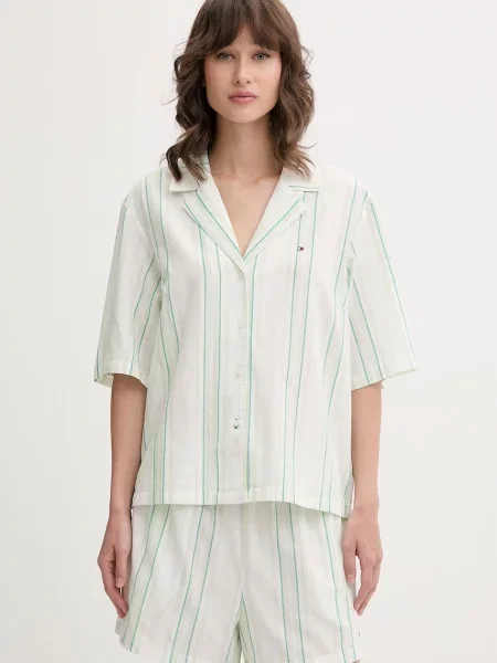 Tommy Hilfiger pyžamo se lnem zelené