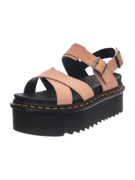 Sandały Dr. Martens skórzane różowe