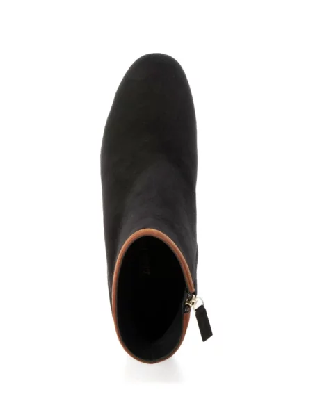 Cizme scurte Ferragamo din piele de căprioară negru