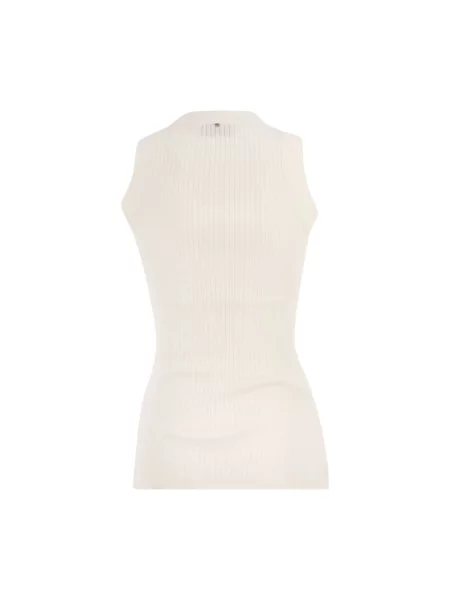 Dzianinowy top Sportmax biały