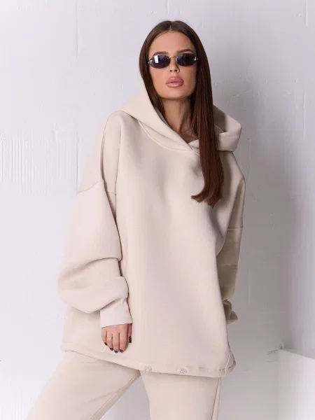 Худи Issa Plus бежевое