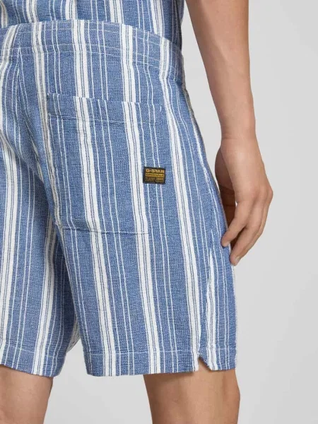 Szorty o kroju regular fit z fakturowanym wzorem model ‘Resort’ G-star Raw niebieskie