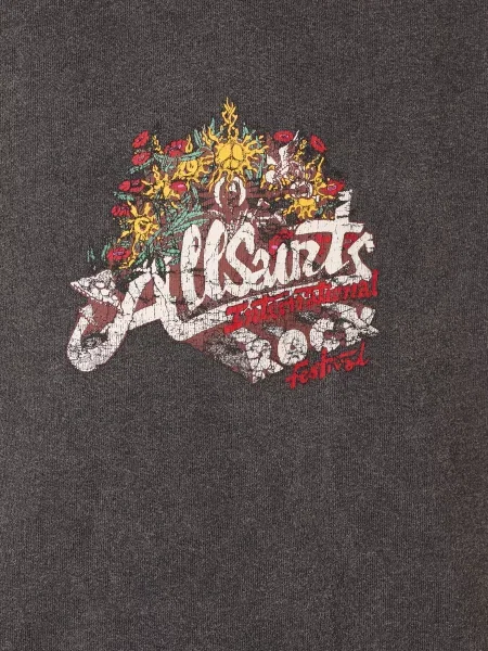 Allsaints Koszulka Roque schwarz czarna