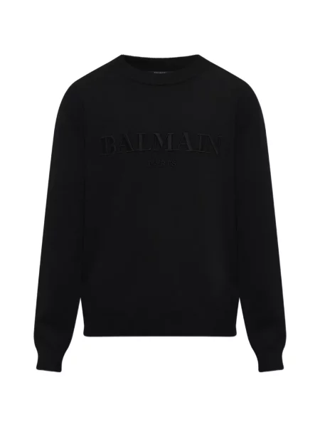 Pulover Balmain cu broderie negru
