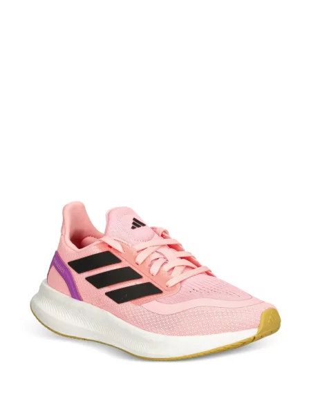 Prugaste trčanje hlače Adidas s kapuljačom crna