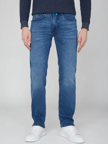 Зауженные джинсы Pierre Cardin из модала синий