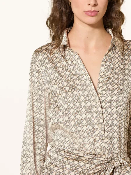 Guess Sukienka Satynowa Alya beige czarna