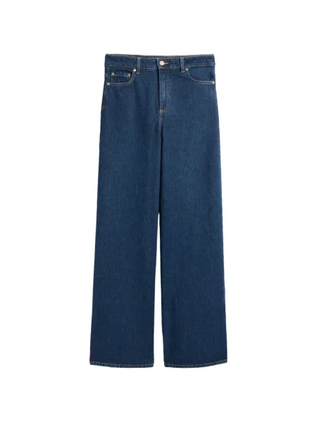 Blugi cu picior larg Slowear cu 5 buzunare albastru