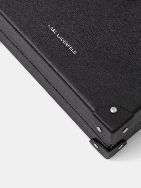 Кожаная сумка Karl Lagerfeld K/Autograph с автографом черная