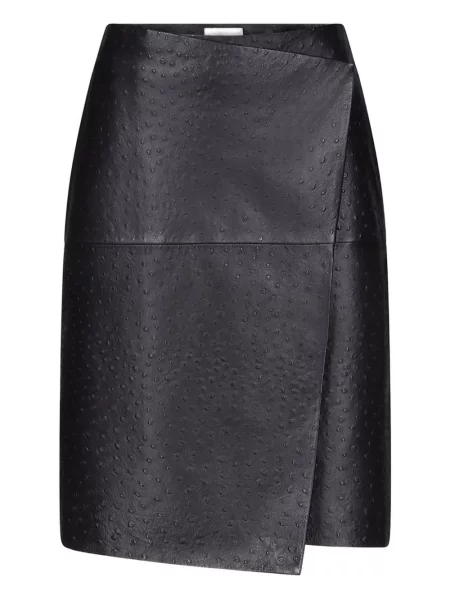 Fustă midi Loulou De Saison până la genunchi negru