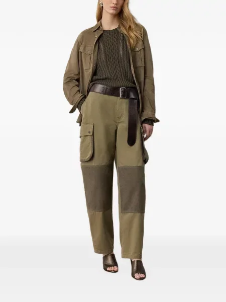 Satenske rukavice Polo Ralph Lauren s vezom s vezicama smeđa