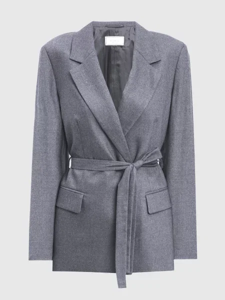 Двобортний жакет з вовни та кашеміру Peserico сірий
