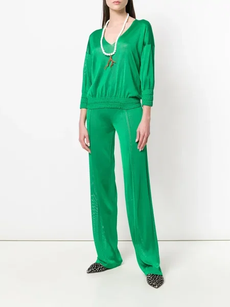 Pantaloni Pucci tricotate verde