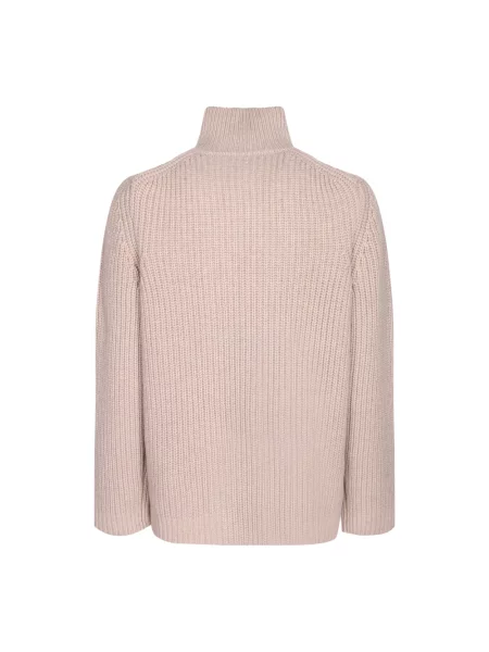 Sweter Ballantyne wełniany dwurzędowy beżowy